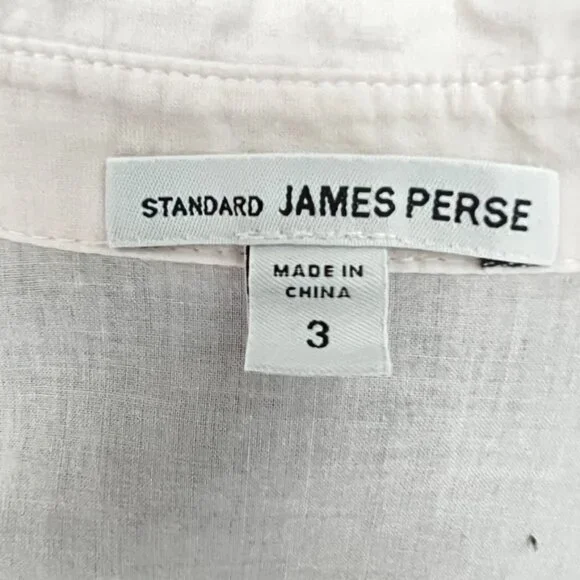 James Perse Sheer Slub Side Panel Size 3 Minimalist Quiet Luxury Casual Normcore - Picture 7 of 13